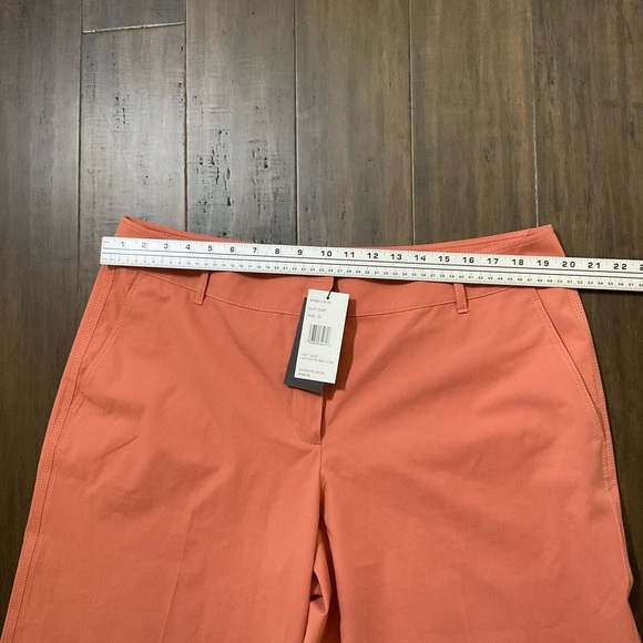 Lafayette 148 New York Cuffed Wide Leg Cropped Pants Clay Dust Orange Size 16 - Picture 8 of 8